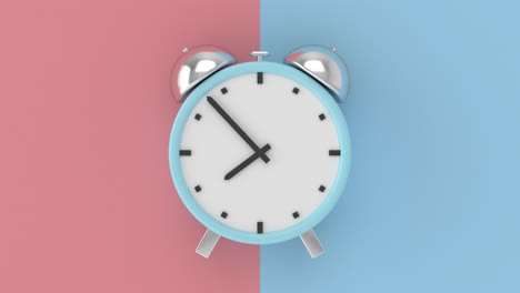 Abstract-and-minimal-alarm-clock-on-pastel-background